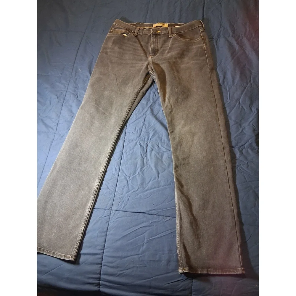Wrangler Authentics Mens Straight Leg Charcoal Gray Jeans 34x32 112315536